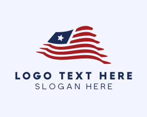 America - Liberian Country Flag logo design