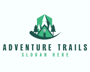 Cabin Forest Tree logo design