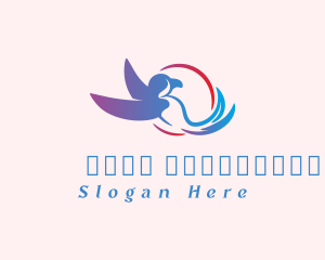 Bird - Swallow Bird Circle logo design
