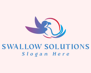 Swallow - Swallow Bird Circle logo design
