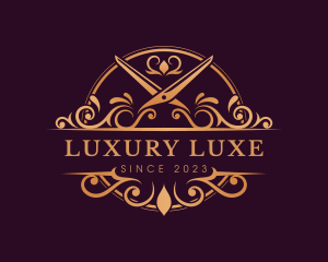 Luxury Scissor Shears logo design