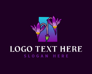 Plant - Zion Shooting Star Flower Utah logo design