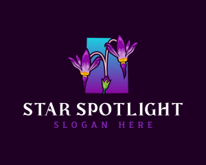 Zion Shooting Star Flower Utah  logo design