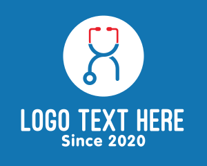 Medical Stethoscope Letter X Logo
