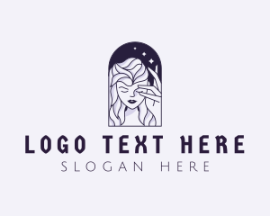 Lady - Hair Salon Beauty Cosmetic logo design