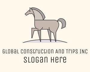 Prancing Equestrian Horse Logo