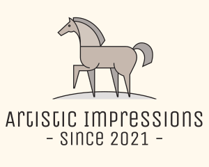 Prancing Equestrian Horse logo design