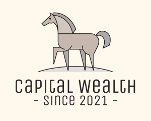 Capital - Prancing Equestrian Horse logo design