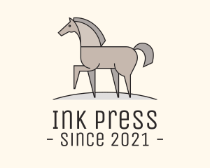 Press - Prancing Equestrian Horse logo design
