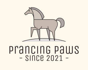 Prancing - Prancing Equestrian Horse logo design