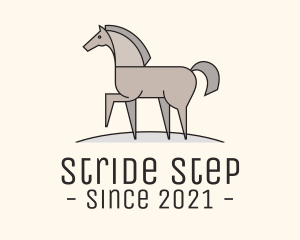 Walking - Prancing Equestrian Horse logo design