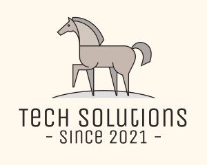 Animal Rescue - Prancing Equestrian Horse logo design