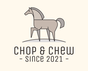 Pony - Prancing Equestrian Horse logo design