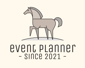 Equine Massage - Prancing Equestrian Horse logo design