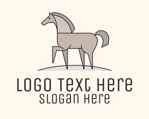 Prancing Equestrian Horse Logo