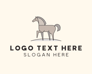 Press - Prancing Equestrian Horse logo design