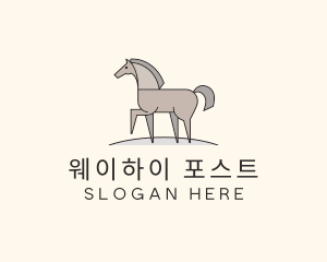 Prancing Equestrian Horse logo design