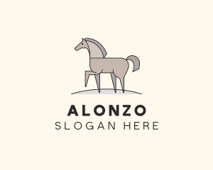 Prancing Equestrian Horse logo design