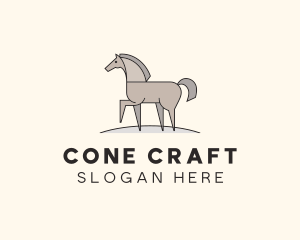 Prancing Equestrian Horse logo design