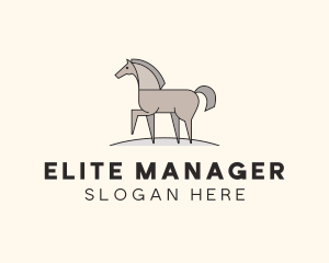 Prancing Equestrian Horse logo design