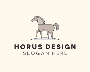 Prancing Equestrian Horse logo design