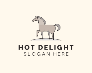 Prancing Equestrian Horse logo design