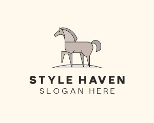 Prancing Equestrian Horse logo design