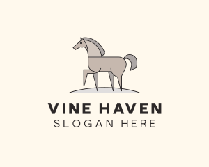 Prancing Equestrian Horse logo design