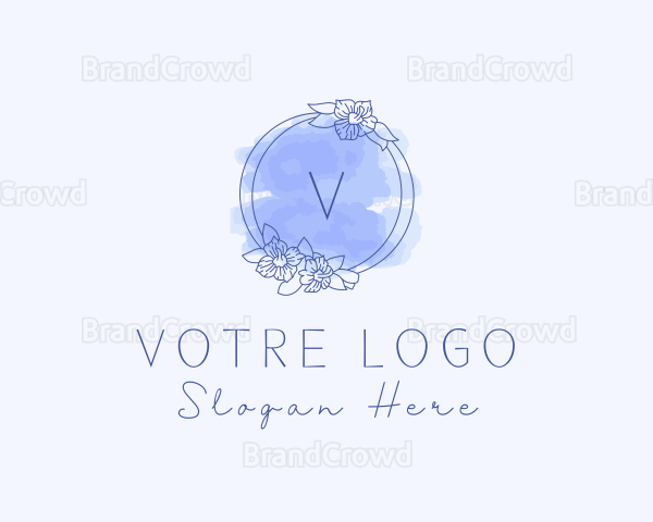 Blue Aesthetician Beauty Logo