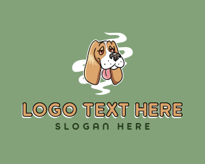 Weed - Pet Dog Smoker logo design