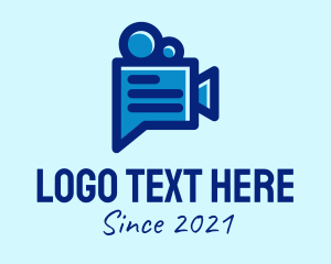 Messaging - Blue Video Camera logo design