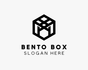 Geometric Hexagon Box logo design