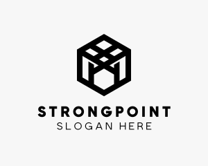 Symbol - Geometric Hexagon Box logo design