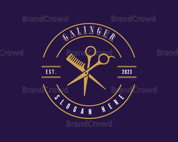 Barber Scissors Stylist Logo
