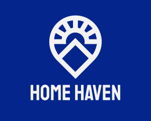 Housing - House Location Pin logo design