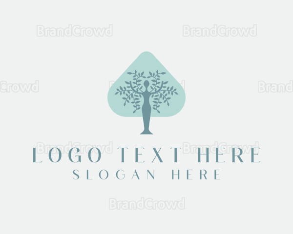 Spade Woman Tree Logo