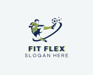Activewear - Soccer Football Player logo design