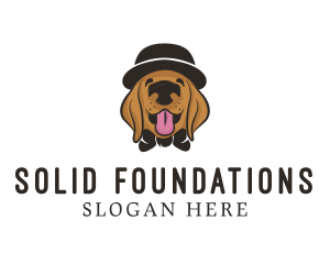 Pet Dog Hat Grooming Logo