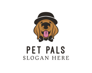 Pet Dog Hat Grooming logo design