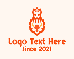 Ablaze - Minimalist Fire Bird logo design