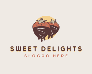 Chocolate - Chocolate Strawberry Dessert logo design