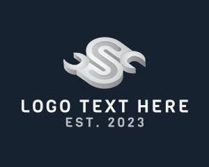 Toolbox - Wrench Mechanic Letter S logo design