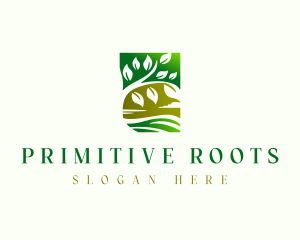 Nature Tree Landscape logo design