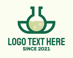 Herbal - Organic Flask Chemistry logo design