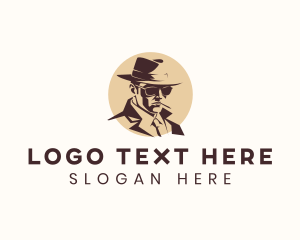 Smoking - Detective Inspector Man logo design