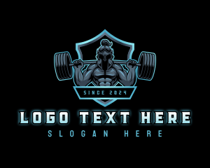 Warrior - Spartan Bodybuilder Workout logo design