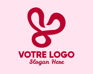Red Heart Loop  Logo