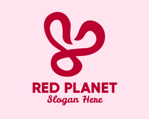 Red Heart Loop  logo design