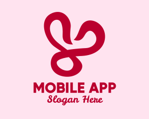 Dating Site - Red Heart Loop logo design