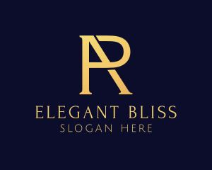 Classic - Gold Boutique AR Monogram logo design